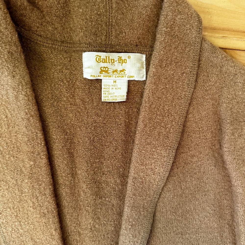 Vintage Brown‎ Wool Duster Sweater - Picture 5 of 8